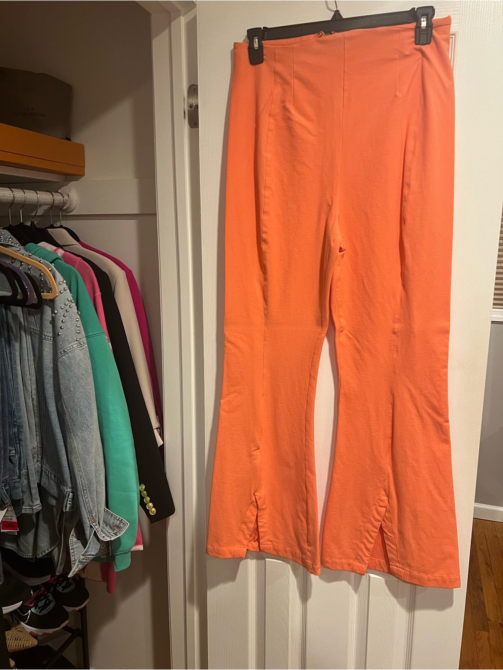 Free People Orange Flare Pants